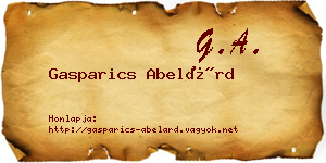 Gasparics Abelárd névjegykártya